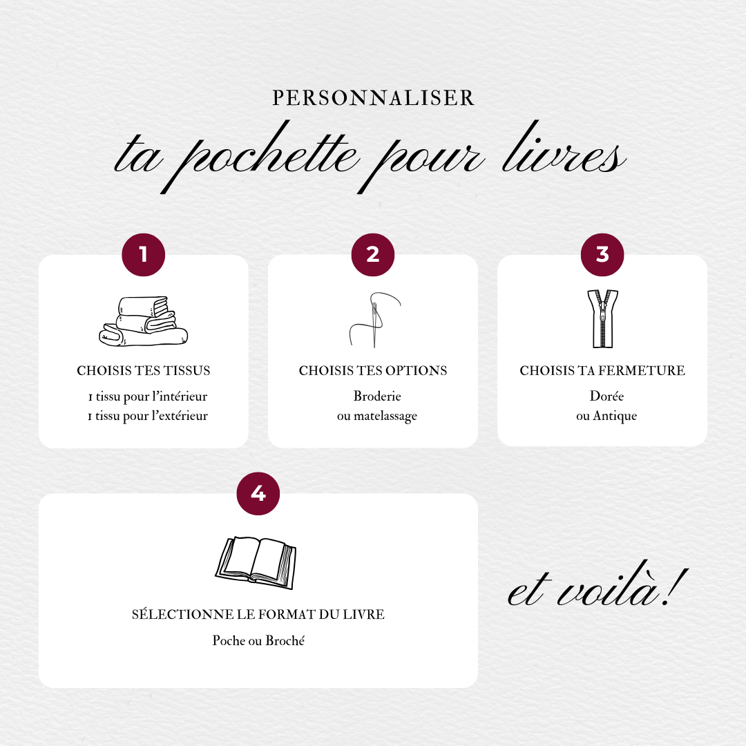 la POCHETTE pour LIVRES personnalisable